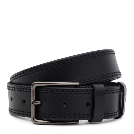Мужской кожаный ремень Borsa Leather 125v1fx71-black купить недорого в Ты Купи