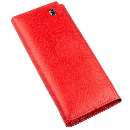 Женский красный кошелёк из натуральной кожи ST Leather 18897 Красный купить недорого в Ты Купи