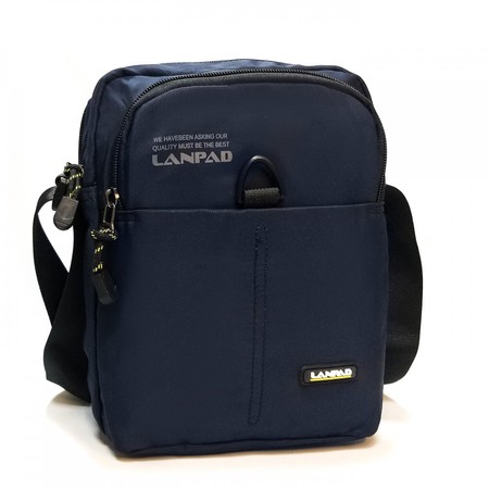 Мужская сумка через плечо Lanpad 65350 blue купить недорого в Ты Купи