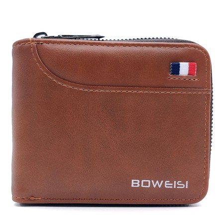 Чоловічий гаманець зі шкірозамінника Bovi's FM-0619br купити недорого в Ти Купи