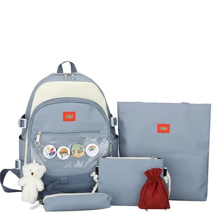 Молодежный набор 5 в 1 рюкзак, сумка, клатч, мешочек и косметичка CL9444-1 купить недорого в Ты Купи