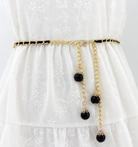 Пояс ланцюжок Valencia gold/black tg025 купити недорого в Ти Купи