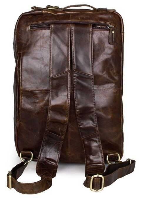 Ділова шкіряна сумка-трансформер Vintage 14074 Коричневий купити недорого в Ти Купи