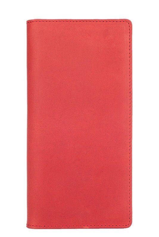 Кожаный бумажник Hi Art WP-05 Shabby Red Berry Красный купить недорого в Ты Купи