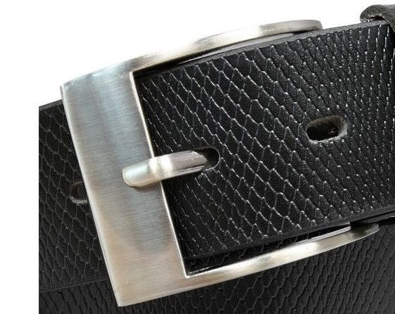 Ремень кожаный Cavaldi 115-130 x 3.8 см Черный (PCS03BSS Black) купити недорого в Ти Купи