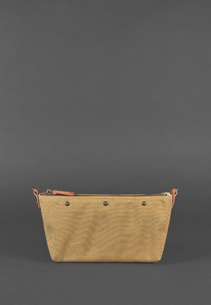 Шкіряна плетена жіноча сумка BlankNote Пазл S світло-коричнева Crazy Horse BN-BAG-31-K-KR купити недорого в Ти Купи