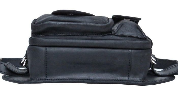 Шкіряна чоловіча чорна сумка на поясі Tarwa RA-1560-4LX купити недорого в Ти Купи