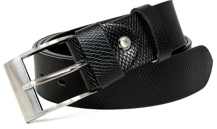 Ремень кожаный Cavaldi 115-130 x 3.8 см Черный (PCS03BSS Black) купити недорого в Ти Купи