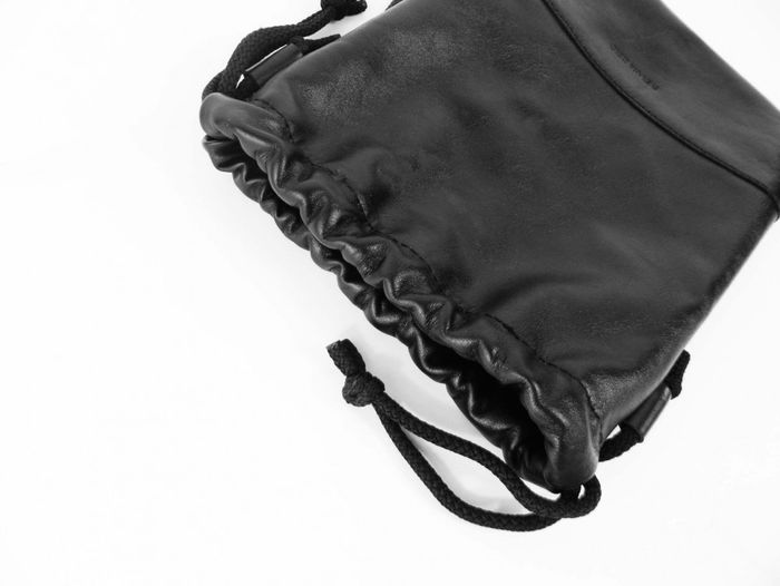 Женская сумочка кисет из натуральной кожи Svіtlana Zubko Black R0601 купить недорого в Ты Купи