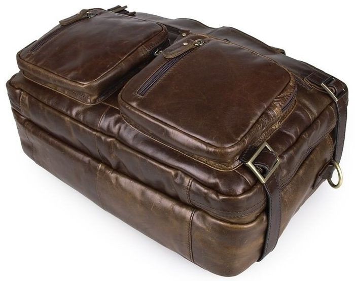 Ділова шкіряна сумка-трансформер Vintage 14074 Коричневий купити недорого в Ти Купи