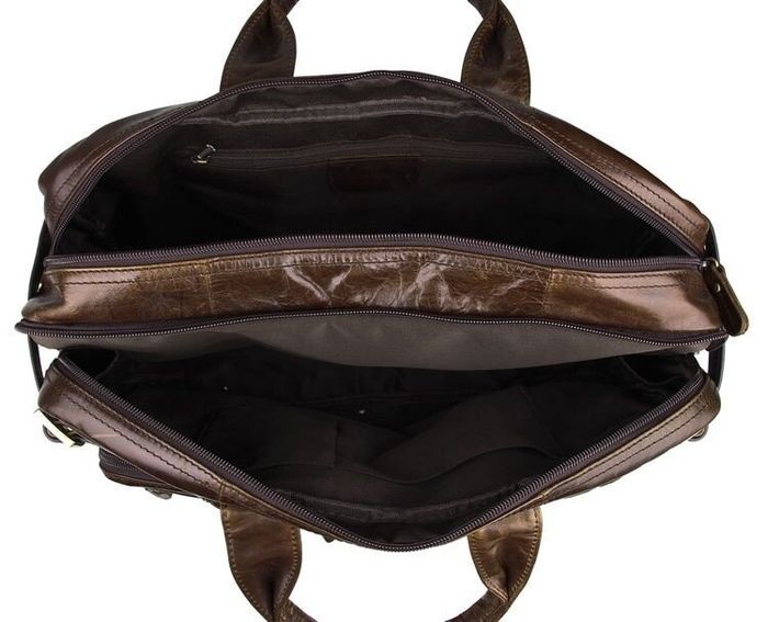 Деловая кожаная сумка-трансформер Vintage 14074 Коричневый купить недорого в Ты Купи