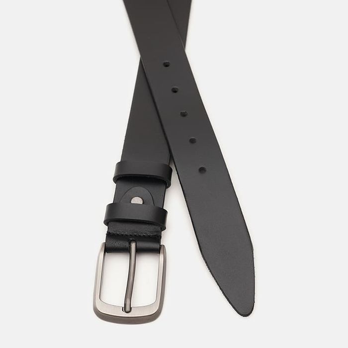 Мужской кожаный ремень Borsa Leather V1115FX01-black купить недорого в Ты Купи