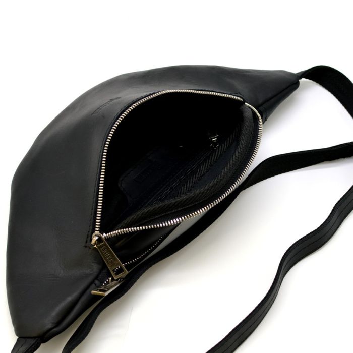 Шкіряна чорна сумка на поясі TARWA RA-3036-4LX купити недорого в Ти Купи