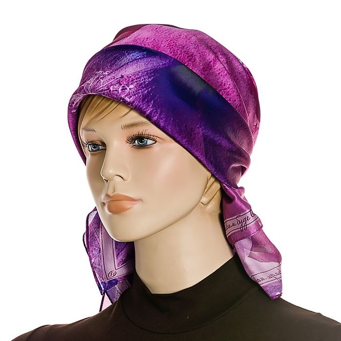 Женский шелковый фиолетовый платок 90 * 90 см OPEN MIND STLG90-90-Mk-pl купить недорого в Ты Купи