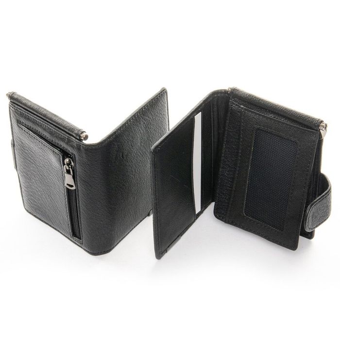Шкіряний чоловічий гаманець-зажим BRETTON 1-168-27A black купити недорого в Ти Купи