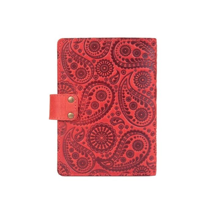 Обкладинка для паспорта зі шкіри Hi Art «Buta Art» PB-03S / 1 Shabby Red Berry Червоний купити недорого в Ти Купи