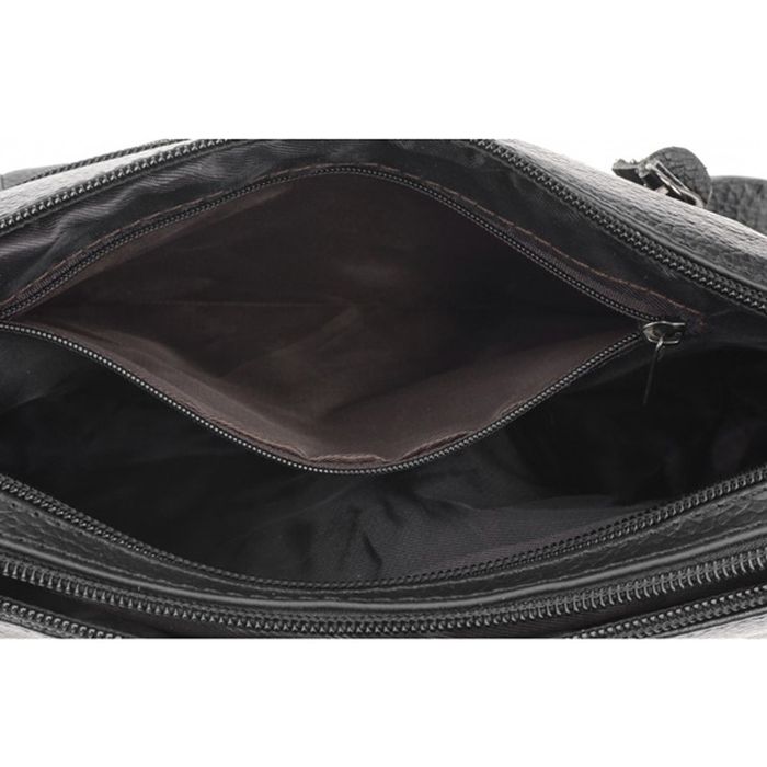 Женская кожаная сумка Borsa Leather 1t840-black купить недорого в Ты Купи