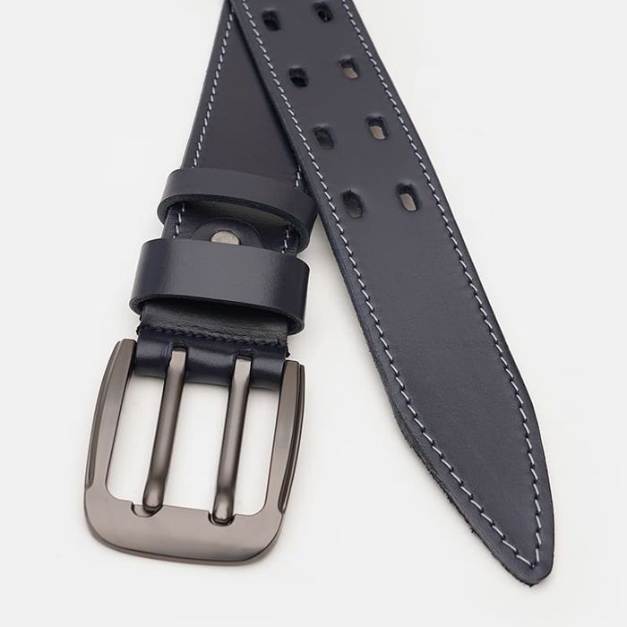 Мужской кожаный ремень Borsa Leather V1115FX26-navy купить недорого в Ты Купи