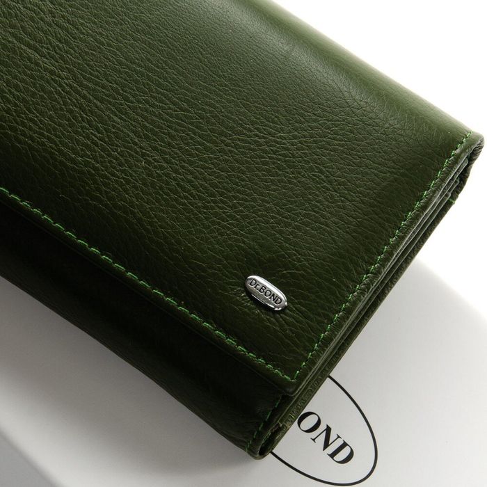 Жіночий великий гаманець Classic шкіра DR. BOND W46-2 dark-green купити недорого в Ти Купи