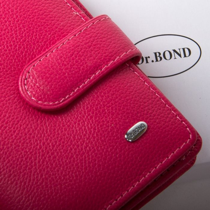 Жіночий шкіряний гаманець Classik DR. BOND WN-2 pink-red купити недорого в Ти Купи