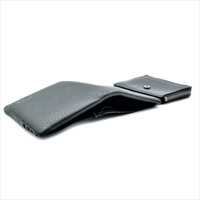 Чоловічий шкіряний гаманець Weatro 10 х 8,5 х 3 см Чорний wtro-nw-168-17-05 купить недорого в Ты Купи