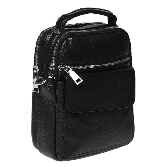 Чоловіча шкіряна сумка Ricco Grande K16268-black купити недорого в Ти Купи