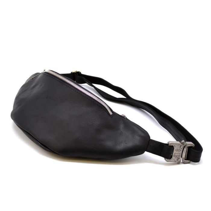 Кожаная черная сумка на пояс Tarwa ra-3036-4lx купить недорого в Ты Купи