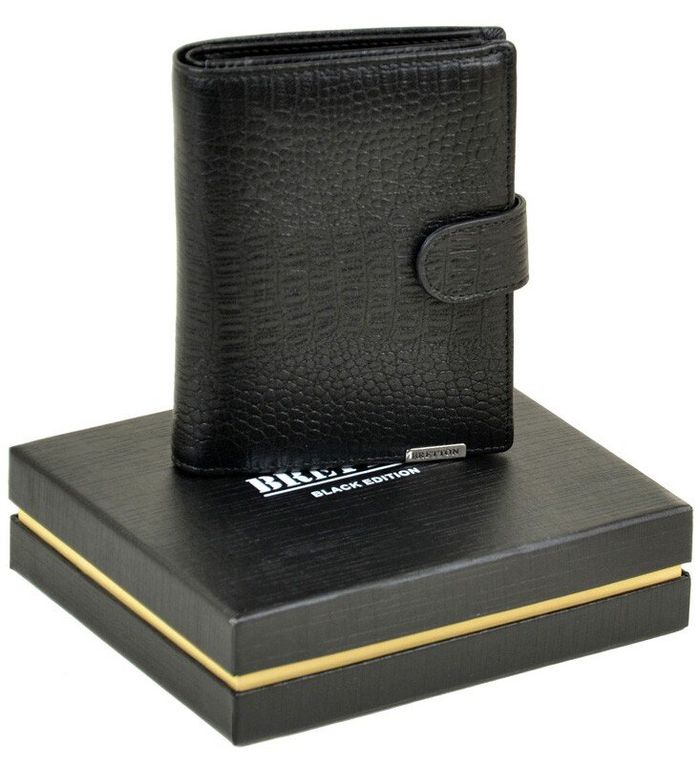 Шкіряний чоловічий гаманець Spa Bretton M4753 black купити недорого в Ти Купи