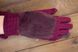 Жіночі рукавички комбіновані стрейч + в'язка бордові 1973s2 M