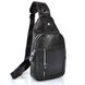 Мужской слинг Tiding Bag FL-N2-4004A из гладкой кожи черного цвета.
