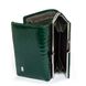 Шкіряний жіночий лаковий гаманець SERGIO TORRETTI W5 dark-green