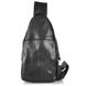 Мужской слинг Tiding Bag FL-N2-4004A из гладкой кожи черного цвета.