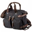 Чоловіча текстильна чорна сумка-рюкзак Vintage 20144