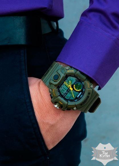 Чоловічий наручний спортивний годинник Skmei Military (одна тисяча двісті вісімдесят три) купити недорого в Ти Купи