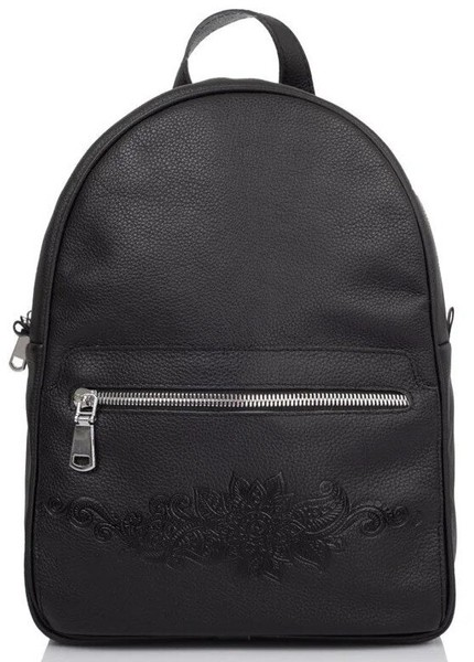 Женский рюкзак из кожи Hi Art «Mehendi Classic» BP-01 чёрный купить недорого в Ты Купи