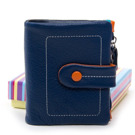 Жіночий шкіряний гаманець Rainbow DR. BOND WRN-1 blue купити недорого в Ти Купи