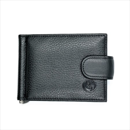 Чоловічий шкіряний гаманець-зажим Weatro 11 х 8 х 1,5 см Чорний wtro-nw-163-33-03 купити недорого в Ти Купи