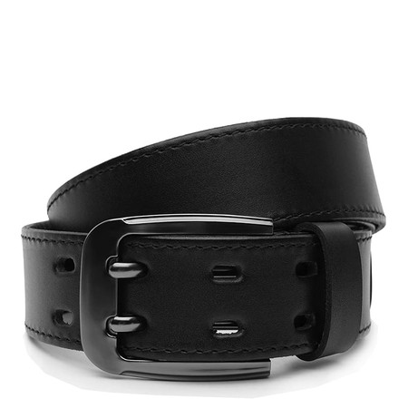 Мужской кожаный ремень Borsa Leather V1125FX25-black купить недорого в Ты Купи
