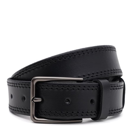 Мужской кожаный ремень Borsa Leather 115v1fx71-black купить недорого в Ты Купи