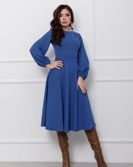 Сукня ISSA PLUS 12423 S синій купити недорого в Ти Купи