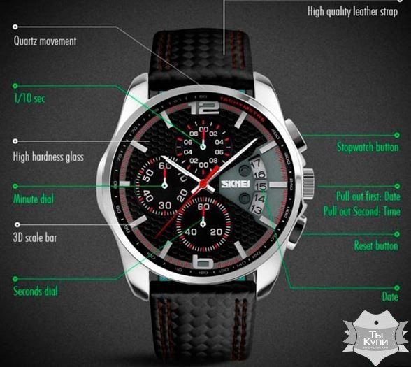 Чоловічий наручний спортивний годинник Skmei Spider (1259) купити недорого в Ти Купи