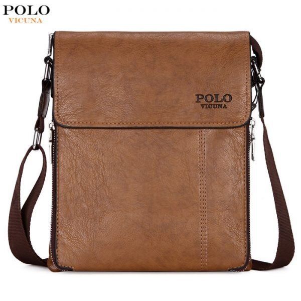 Чоловіча сумка POLO VICUNA (8821-2-BR) коричнева купити недорого в Ти Купи