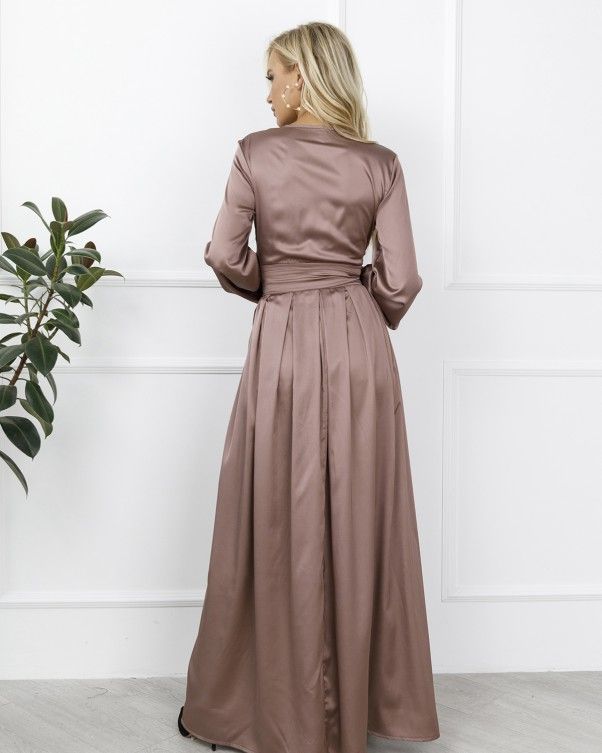 Сукня ISSA PLUS 12273 S світло-коричневий купити недорого в Ти Купи