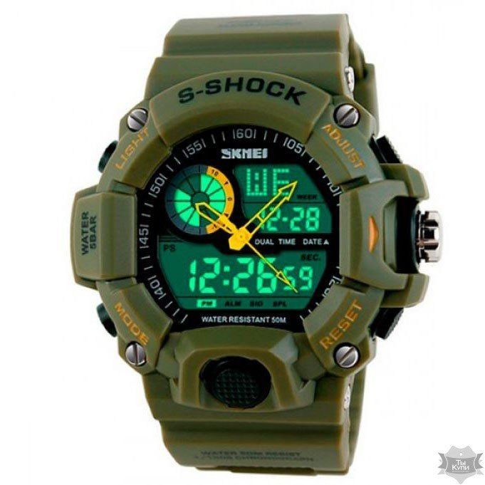Чоловічий наручний спортивний годинник Skmei Military (одна тисяча двісті вісімдесят три) купити недорого в Ти Купи