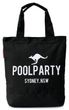 Яркая пляжная сумка Poolparty черная