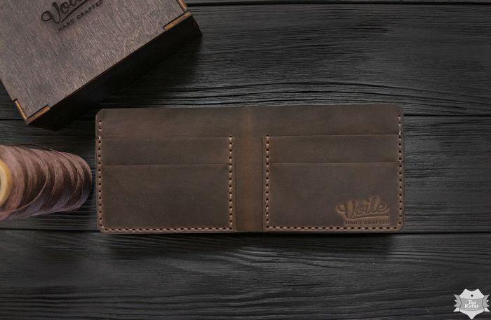 Чоловічий шкіряний гаманець ручної роботи VOILE vl-mw1-brn купити недорого в Ти Купи