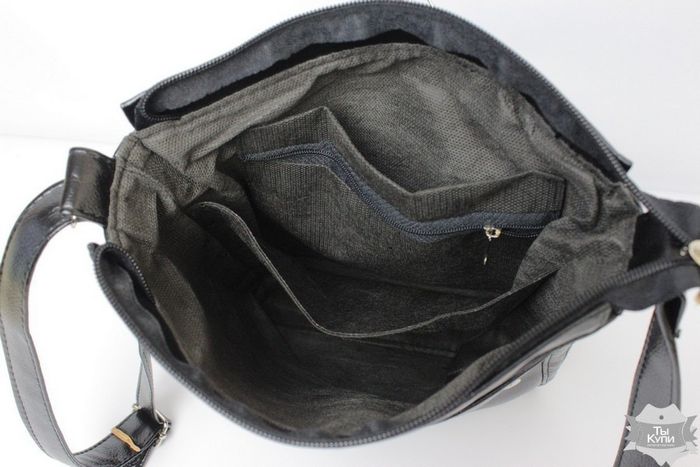 Розмір L - Чоловіча чорна матова сумка з вишивкою sboss_fp купити недорого в Ти Купи
