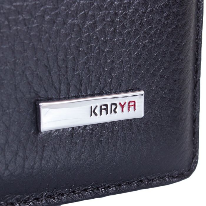 Женская черная кожаная визитница KARYA SHI0012-45 купить недорого в Ты Купи