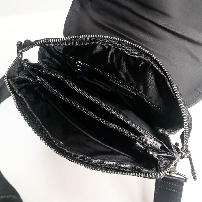 Мужская кожаная сумка через плечо BRETTON 2073-3 black купить недорого в Ты Купи