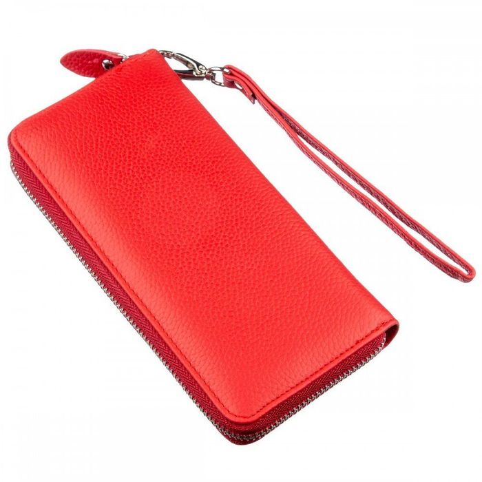 Жіночий червоний гаманець з натуральної шкіри ST Leather 18931 Червоний купити недорого в Ти Купи